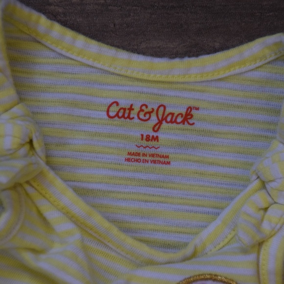 Cat & Jack Yellow Sunshine Peplum Tank Top - 18 M - Picture 4 of 5